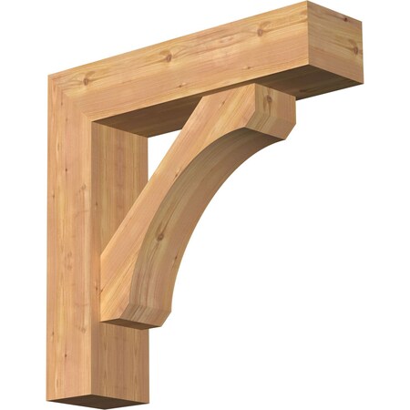 Ekena Millwork Legacy Block Smooth Bracket w/ Offset Brace, Western Red Cedar, 7 1/2"W x 30"D x 30"H BKT0806X30X30LEC05SWR
